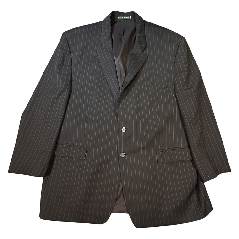 Lauren Ralph Lauren Blazer Mens 50R‎ Wool Pinstripe Two Button Suit Jacket